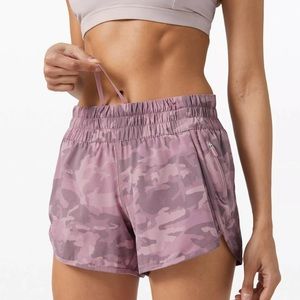 Lululemon Camo Print LR Tracker Short Running